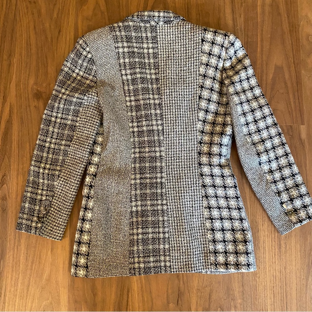 Vertigo Paris Womens Small Patchwork Wool Silk Bl… - image 2